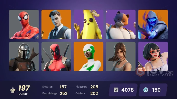 [PSN/PC] 197 skins | Gold Meowscles | Gold Midas | Gold Brutus | Tart Tycoon | Luxe | Joey | Kado Thorne | Sentinel | Rox | Singularity