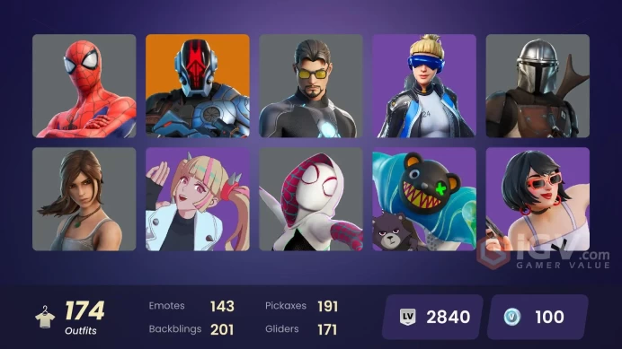 [PSN/XBOX/PC] 174 skins | Master Chief | Neo Versa | Championship Aura | Paradigm (Reality-659) | Joey | Kado Thorne | The Origin | Nezumi