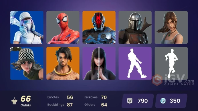 [PSN/XBOX/PC] 66 skins | Predator | Kymera | Joey | Menace | The Foundation | Ronin | Raz | Mandalorian | Spider-Man | Shuri | Mysterio