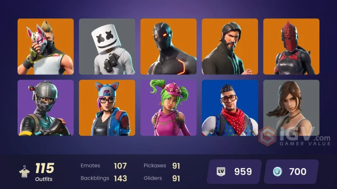 PC/PSN/Xbox/Nintendo 114 skins | OG STW | The Reaper | Elite Agent | Blue Team Leader | Omega (stage 5) | Rogue Agent | Carbon Commando | Prodig