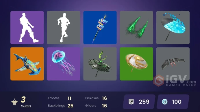 [PSN/XBOX/PC] 3 skins | Andromeda | Slayer Juice WRLD | Felina |Cozy Conch|Meowtooth Plush|Captain Jones's Shield & Pickaxe | Gwenpool's Katanas