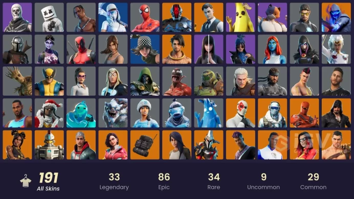 [PSN/XBOX/PC] 191 skins | Travis Scott | Gold Midas | Gold Meowscles | Gold Brutus | Lina Scorch | Subzero Cryptic | Fixer | Vivi Chroma