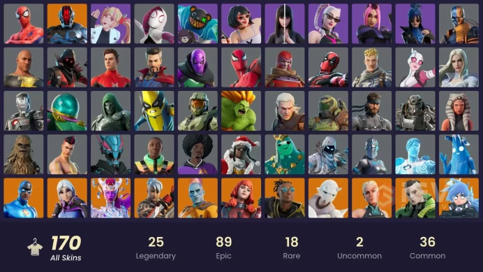 [PSN/XBOX/PC] 170 skins | Master Chief (Matte Black) | Black Adam | Paradigm (Reality-659) | Kado Thorne | The Origin | Nezumi | Omegarok