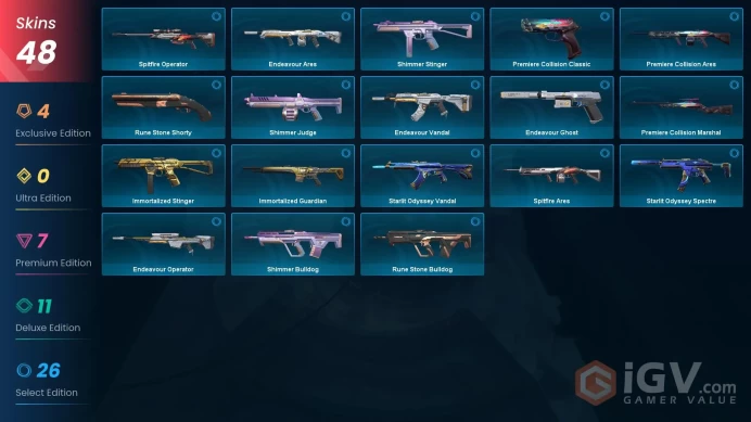 EU [ 48 TOP SKINS ] Champions 2022 Phantom + Sentinels of Light Sheriff + Reaver Vandal + Glitchpop Operator / full acces 
