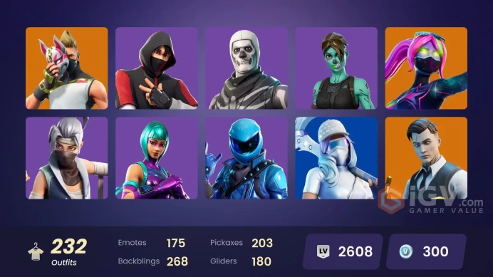(PC/PSN)232 skins, Wonder, ikonik, honor guard