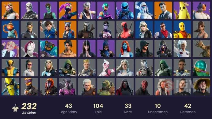 (PC/PSN)232 skins, Wonder, ikonik, honor guard