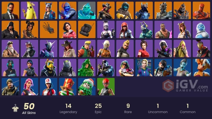 RED PRICE / 50 SKINS + JOHN WICK + LAZER AXE + PEELY + CATALYST + EMBER + DACAYING DRIBBLER + MANIC + LUMINOS + BIZ + MANIC + EMBER + RUIN