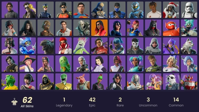 62 TOP SKINS | CATWOMAN COMIC BOOK OUTFIT | SANTA DOGG | SLAYER JUICE WRLD | EXO STRANGER | ROBIN | SUPERMAN | APPRENTICE EVIE