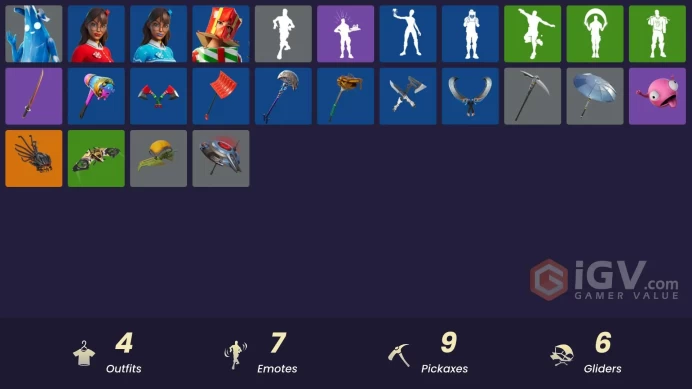 [PSN/XBOX/PC] 4 skins | Polar Peely | Krisabelle | Holiday Boxy|Blizzabelle|The Bestiary Chest|Ancestral Bloom|Bat Royale|Redmask Ranker|Waffler