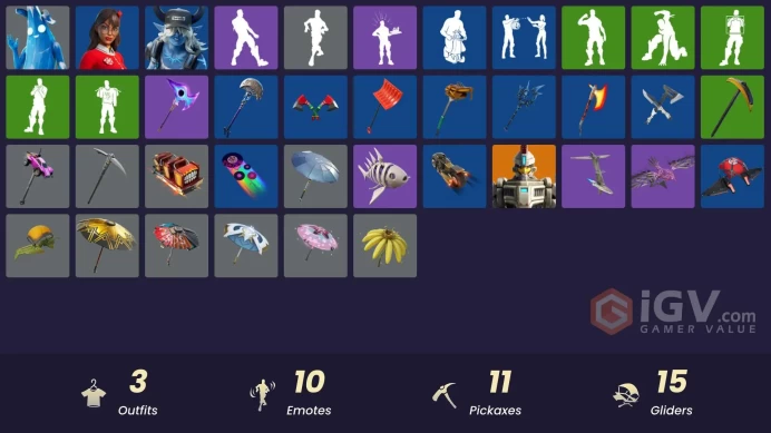 [PSN/XBOX/PC] 3 skins | Polar Peely | Krisabelle | Underworld Desdemona |Nemesis Box|Arroyo Pack|Sushi Sign|Stealing Wheel|Beachcomber|Deep Dive