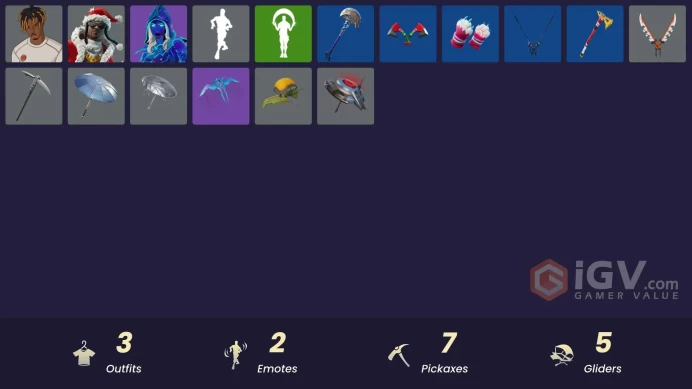 [PSN/XBOX/PC] 3 skins | Andromeda |Slayer Juice WRLD|Santa Dogg|Lunar Hyperjet|999 Knives|Snoop's Holladizzle Bass|Ancestral Bloom|Frosted Frets