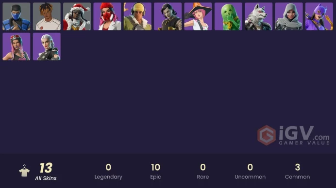 [PSN/XBOX/PC] 13 skins | Sub-Zero (MK3) | Slayer Juice WRLD | Santa Dogg | Keisha Cross | Valentina|Outlaw Midas|Fletcher Kane|Joss|Recon Raptor
