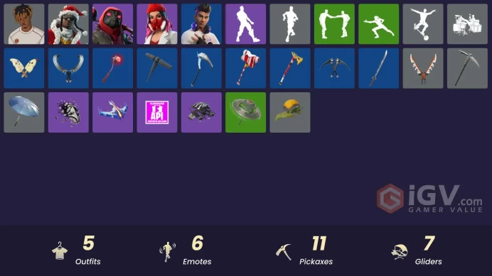 [PSN/XBOX/PC] 5 skins | Slayer Juice WRLD | Santa Dogg | Dark Doggo | Yulejacket |Chord Kahele|Spectra Protector | 999 Knives | That's Cold Jac!