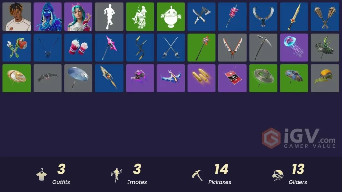[PSN/XBOX/PC] 3 skins | Andromeda | Slayer Juice WRLD |Katalina|Meowtooth Plush|Gwenpool's Katanas|999 Knives|Outlaw's Knife Rack|Redmask Ranker