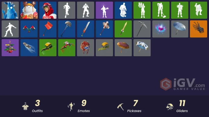 [PSN/XBOX/PC] 3 skins | Polar Peely | Arctic Adeline | Sled Ready Guff | Lunar Hyperjet | Fishstick Janky | Fa-la-la-Llama | Twin Crossfire