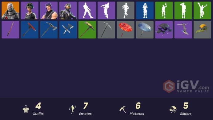 HAVOC + TRAILBLAZER + SUB COMMANDER + TRAILBLAZER + ROGUE AGENT (RARE OG SKINS)