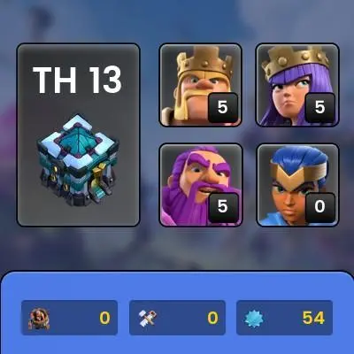TH13 | 4 Builder | Free name | Original email | No phone link | Instant Delivery | Only TH13 guaranteed | 100