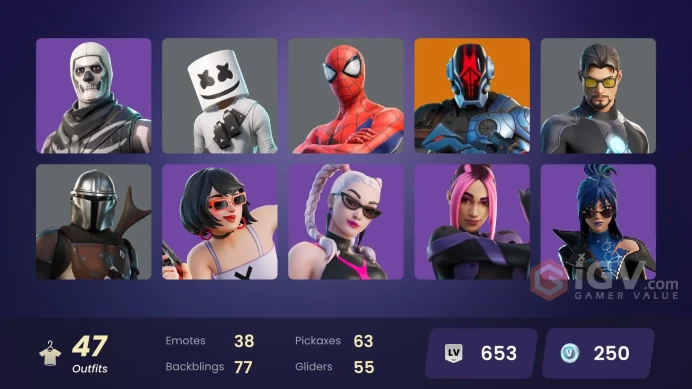 [PSN/XBOX/PC] 47 skins | The Foundation | Ronin | Malik | Predator | Snap | Menace | Son Goku | Darth Vader | Mandalorian | Mystique