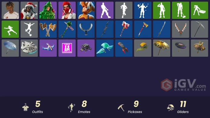 [PSN/XBOX/PC] 5 skins | Slayer Juice WRLD | Santa Dogg | Yulejacket | Lt. Evergreen | Wooly Warrior|The Sith|999 Knives|Snoop's Holladizzle Bass