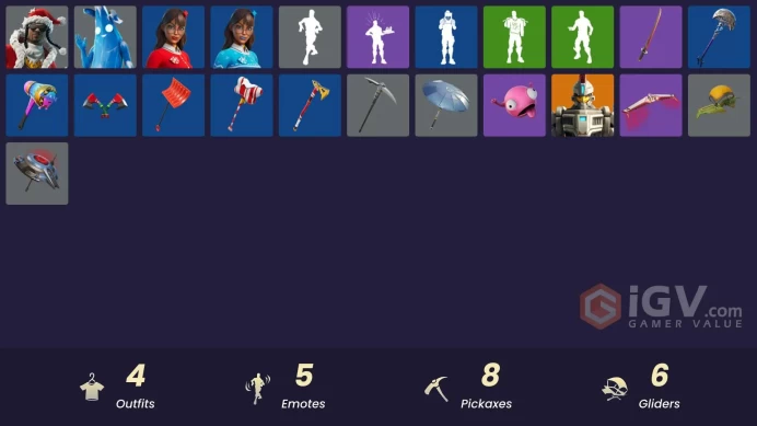 [PSN/XBOX/PC] 4 skins | Polar Peely | Santa Dogg | Krisabelle | Blizzabelle | Snoop's Holladizzle Bass | That's Cold Jac! | Ancestral Bloom