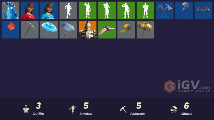 [PSN/XBOX/PC] 3 skins | Polar Peely | Krisabelle | Blizzabelle | Arroyo Pack | Ancestral Bloom|Basecamp Bag|Hurricane | Clawz Retro | Snowplower