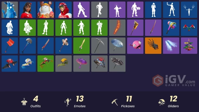 [PSN/XBOX/PC] 4 skins | Polar Peely | Sled Ready Guff|Arctic Adeline|Krisabelle|Datafiber Chargepack|Ffrosty|Lunarios|Ancestral Bloom|Love Lock