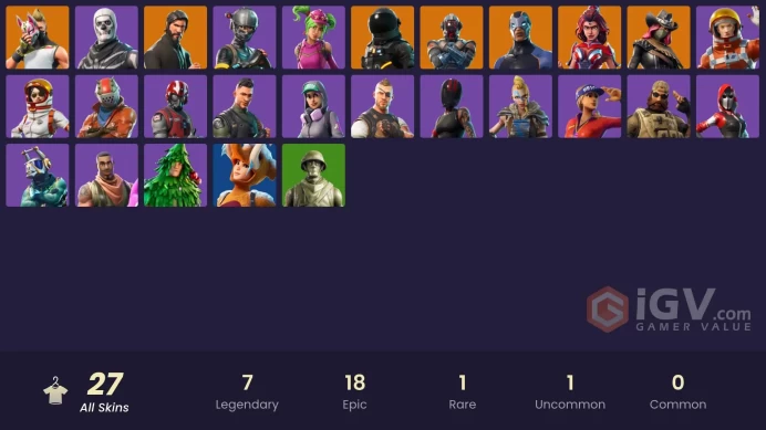 FA - [XBOX/SWITCH/PC] 27 skins | The Reaper | Elite Agent | Dark Voyager | Drift | Calamity | Valor | The Visitor