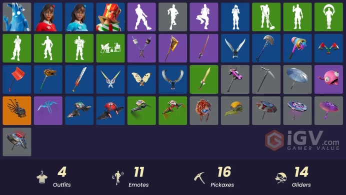 [PSN/XBOX/PC] 4 skins | Polar Peely |Holiday Boxy|Blizzabelle|Krisabelle|Datafiber Chargepack|Lectro Guard Pack|Spectra Protector|Lunar Hyperjet