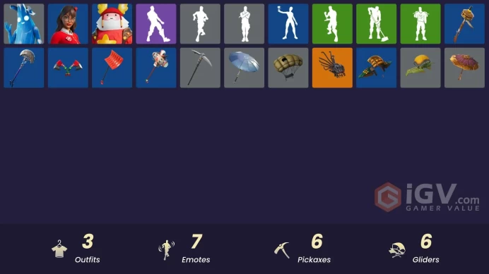 [PSN/XBOX/PC] 3 skins | Polar Peely | Krisabelle |Guff Gringle|Lunar Hyperjet|Lil' Black Heart|Hadean Gate|Ice-Blasted Snow Crunchem|Clawz Retro