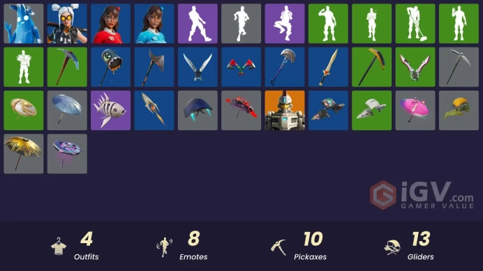 [PSN/XBOX/PC] 4 skins | Polar Peely | Dizzie | Blizzabelle | Krisabelle | Arroyo Pack |Fishstick Janky|Bobo|8-Ball Janky|Extra Round|Hadean Gate