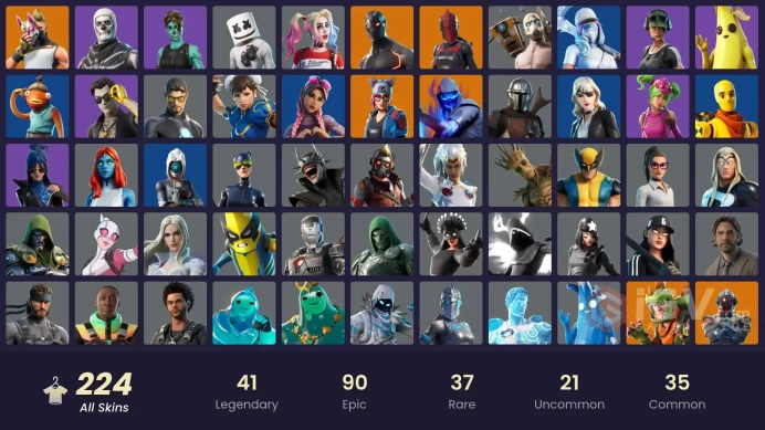 [PC] 223 skins | IKONIK | merry mint axe | WORLD CUP | Omega (stage 5) | Curse Buster | Grind | Clutch | Tart Tycoon | Trailblazer || 400 VB