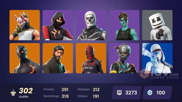 [PC] 301 skins | OG STW | IKONIK | The Reaper | Elite Agent | Blue Team Leader | Gold Brutus | Gold Midas | Omega (stage 5) | 100 VB