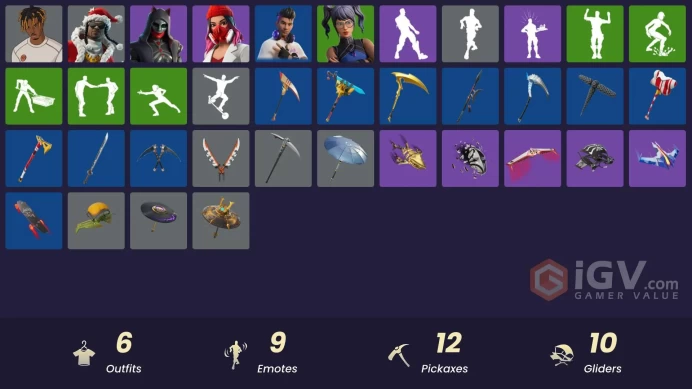 [PC/PSN/XBOX] 6 skins | Santa Dogg | Slayer Juice WRLD | Felina | Yulejacket | Chord Kahele | Crystal | Snoop's Holladizzle Bass | 999 Knives