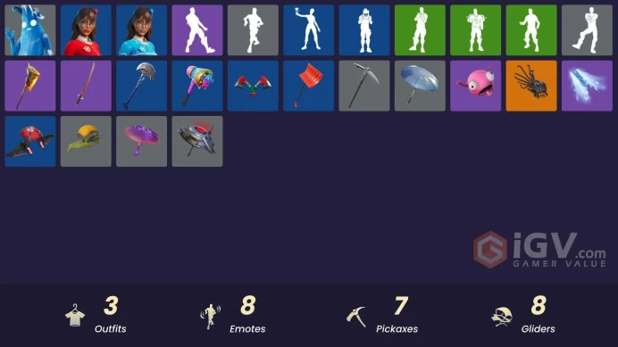 [PSN/XBOX/PC] 3 skins | Polar Peely | Krisabelle | Blizzabelle | Datafiber Chargepack | Ffrosty | Lil' Black Heart | Ancestral Bloom