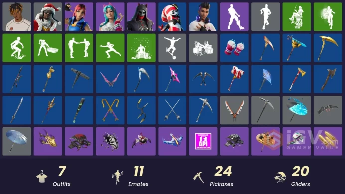 [PSN/XBOX/PC] 7 skins | Santa Dogg | Slayer Juice WRLD | Katalina | Explorer Emilie | Felina | Chord Kahele | Mr. Dappermint