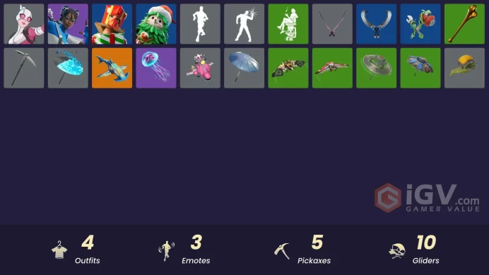 [PSN/XBOX/PC] 4 skins | Gwenpool | Glam Gunner | Winterfest Bushranger | Holiday Boxy | Gwenpool's Katanas | Fishstick Janky | Nitro'd Ranker