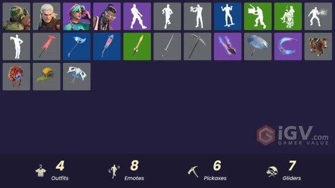 [PSN/XBOX/PC] 4 skins | Doom Slayer | Geralt of Rivia | Selene | Massai | Weapons of the Witcher | Mark of the Slayer | Lunarios | Grind Bag