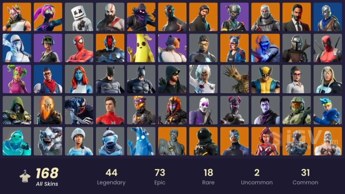 [XBOX/NINTENDO/PSN/PC]168 skins | The Reaper | Master Chief | Blue Squire | Elite Agent | Blue Team Leader | Gold Kratos | Grind CC205