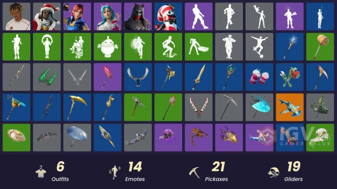 [PSN/XBOX/PC] 6 skins | Slayer Juice WRLD | Santa Dogg | Felina | Explorer Emilie | Katalina | Mr. Dappermint | Piñata Brian | Ruby Relic