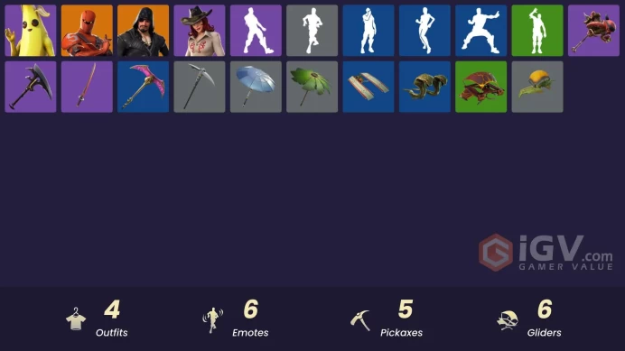 [PSN/XBOX/PC] 4 skins | Hybrid | Blackheart | Sidewinder | Peely | Mutiny | Ancestral Bloom | Master Portal | Cobra | Clawz Retro