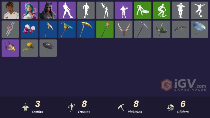 [PSN/XBOX/PC] 3 skins | Slayer Juice WRLD | Felina | Katalina | Gwenpool's Katanas | Captain Jones's Shield & Pickaxe | Meowtooth Plush