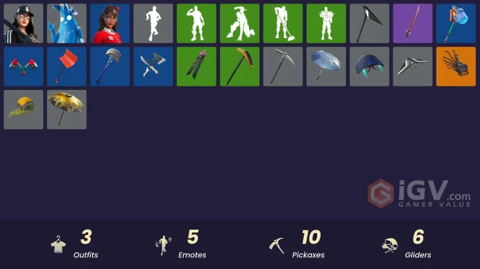 [PSN/XBOX/PC] 3 skins | Polar Peely | Ruby Shadows | Krisabelle | Arroyo Pack | Blackout Bag | Ancestral Bloom | Deep Dive | Beachcomber