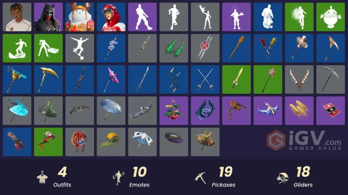 [PSN/XBOX/PC] 4 skins | Slayer Juice WRLD | Felina | Sled Ready Guff | Arctic Adeline | Meowtooth Plush | Captain Jones's Shield & Pickaxe
