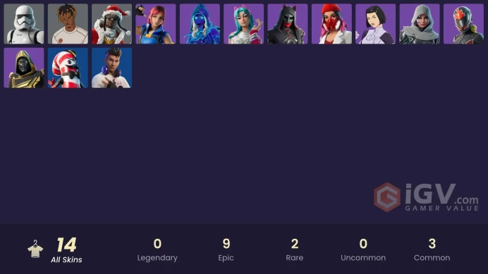[PSN/XBOX/PC] 14 skins | Andromeda | First Order Stormtrooper | Santa Dogg | Slayer Juice WRLD | Explorer Emilie | Yulejacket | Burnoff