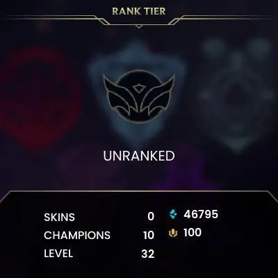 [EUW] | 46,000+ Blue Essence | LVL30+| Full Access | Instant Delivery |Unverified Email | T7