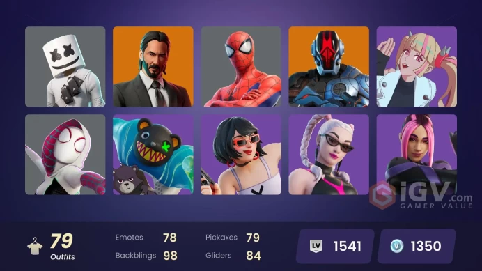 FA [PSN/XBOX/PC] - 79 skins | John Wick | The Imagined | Nezumi | Mizuki | Renzo the Destroyer | The Foundation | Malik | Ronin | Twyn | 1350 VB