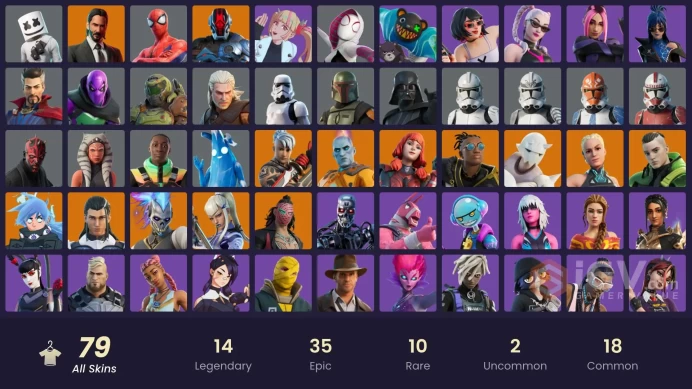 FA [PSN/XBOX/PC] - 79 skins | John Wick | The Imagined | Nezumi | Mizuki | Renzo the Destroyer | The Foundation | Malik | Ronin | Twyn | 1350 VB