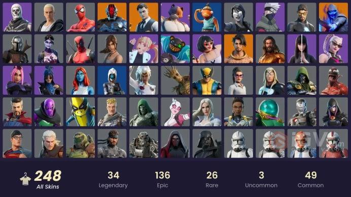 [ALL PLATFORMS] 242 skins-287 pickaxes-221 emote-Huntmaster Saber OG-Dragon Balls -Lara Croft-Naruto Skin-Fishstick-FULL ACCESS-