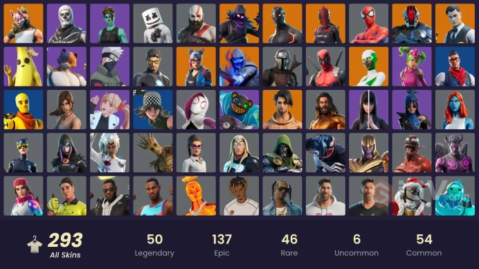 [XBOX/NINTENDO/PC/PSN]293 Skins - OG STW - Gold Meowscles - Gold Brutus - Gold Kratos - Gold Midas - Rogue Agent - Cloud Striker MM92