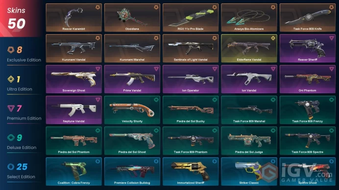EU | Reaver Karambit, Araxys Bio-Atomizers, RGX 11z Pro Blade, Kuronami Vandal, Sentinels of Light Vandal, Neptune Vandal, Reaver Sheriff